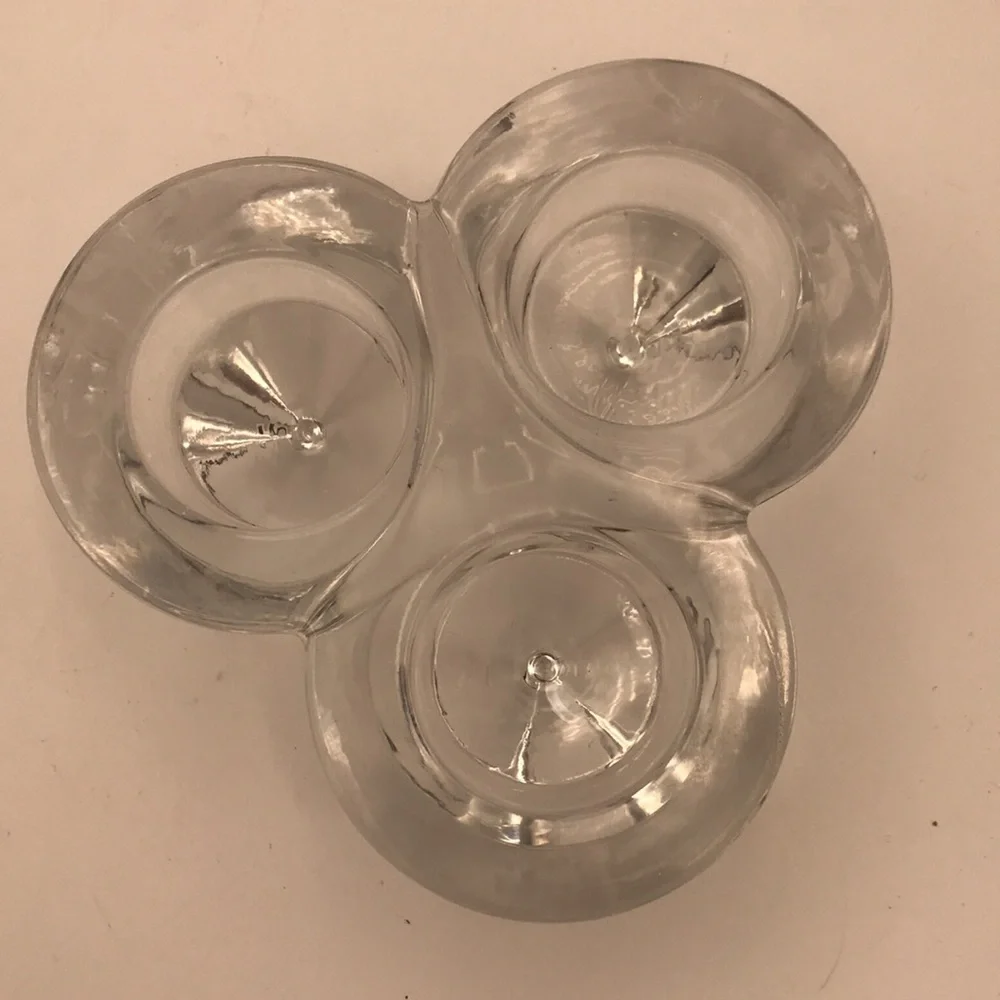 VTG Swedish Art Glass DORRE 3 Candle Holder‎